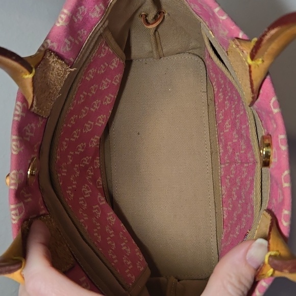 DOONEY & BOURKE Vintage Made in the USA Canvas Light purple/pink Handbag - Picture 8 of 15